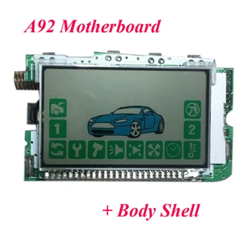 A92 rusijos Versija Keychain 2-way Automobilių Signalizacijos Sistemos Starline A92 LCD Nuotolinis Valdymo Raktas Fob Grandinės