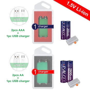 AAA Baterijos 1,5 V Ličio įkraunamos AAA baterijos, Nuotolinio Valdymo Žaislas šviesos Batery+AA Baterijos 1,5 V Ličio batteery