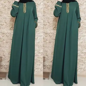 Abaja Musulmonų Indijos Suknelė Moterims Eid Mubarakas Artimųjų Rytų Turkija Kaftan Caftan Ramadam Islamo Drabužių Elegantiškas Mados Maxi