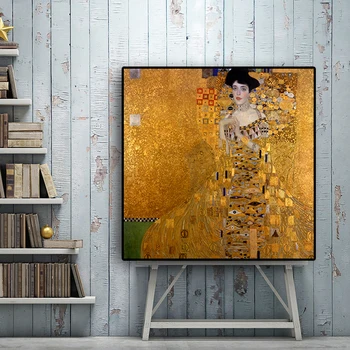 Abstrakti Gustav Klimt Derliaus Žinomų Naftos Tapyba ant Drobės, Pop Art Plakatai ir Spausdina Skandinavijos Sienos Nuotrauka už Kambarį