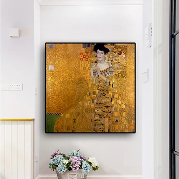 Abstrakti Gustav Klimt Derliaus Žinomų Naftos Tapyba ant Drobės, Pop Art Plakatai ir Spausdina Skandinavijos Sienos Nuotrauka už Kambarį
