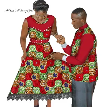 Afrikos Drabužius Pora Vestuves Afrikos Suknelės Moterims Afrikos Dashiki Marškinėliai Vyrams Pora Afrikos Drabužių WYQ483