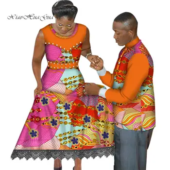 Afrikos Drabužius Pora Vestuves Afrikos Suknelės Moterims Afrikos Dashiki Marškinėliai Vyrams Pora Afrikos Drabužių WYQ483