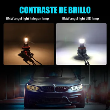 AILEO H8 LED H11 H9 Angel Eyes Halo Žiedas Lemputė HID Xenon 6000K BMW E92 E60 E61 E63 X5 E70 
