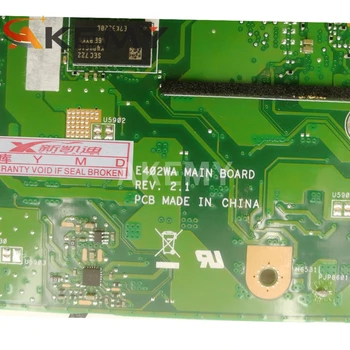 Akemy Naujas E402WA 4GB RAM/E2-6110U su 64G-VSD Plokštę Už ASUS E402W E402WA Laotop Mainboard Plokštė