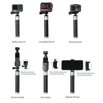 Aliuminio selfie stick nešiojamas mini savininko kišenėje kameros tvirtinimas dji osmo veiksmų /osmo kišenėje /VMI PALMIŲ fotoaparato priedai