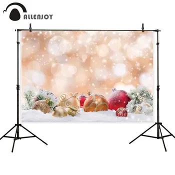 Allenjoy photophone backdrops Kalėdų sniego žiemos halo kamuolys vaikas blizgučiai bokeh fotografijos fonas photocall photobooth