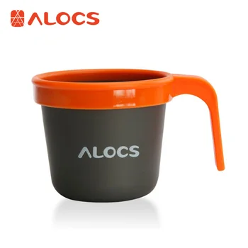 ALOCS 280 ML Lauko Metalo Taurės Nešiojamų Kempingas Taurės Lauko kavos puodelį, Laipioti Pėsčiųjų, Kempingas Įranga