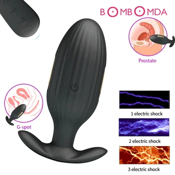 Analinis Vibratorius, sekso žaislas, skirtas Vyrų Prostatos Massager elektros šoko 7 dažnių 3 elektros režimai Butt Plug vyrų masturbator Žaislai