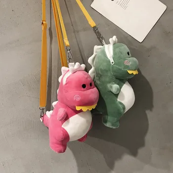 Animacinių filmų Dinozaurų Krepšys Mielas Moterų Maišas 2020 M. Net Raudonas Pliušinis Lėlės Maišelį Mielas Pečių Maišą Telefono Krepšys