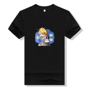 Anime Digimon Nuotykių Marškinėliai Cosplay moterų spausdinti medvilnės marškinėliai trumpomis Rankovėmis Vasaros Atsitiktinis Tee Viršūnes vyrų T-shirts