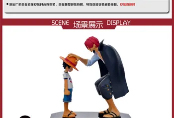 Anime One Piece Keturi Imperatoriai Kotai Šiaudų Skrybėlę Luffy PVC Veiksmų Skaičius, Vyksta Linksmų Kolekcionuojamos Lėlės Modelis Žaislas 18cm