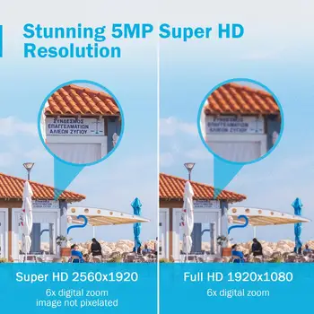 ANNKE 5MP H. 265+ Super HD PoE Tinklą, Vaizdo Apsaugos Sistemos 4pcs Vandeniui Lauko POE IP Kameros, Balta PoE Dome Camera Kit