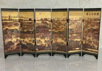 Antikvariniai lako mažo ekrano dekoravimas ornamentais Kinijos specialios dovanos