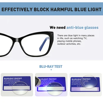 AOFLY PREKĖS ženklo DIZAINAS Cat Eye Mėlynos Šviesos Blokavimas Taurės Moterų 2020 