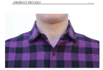 AOLIWEN2020 Naujas Mados palaidinė marškinėliai, vyriški marškinėliai prekės ženklo vyrai Ir Violetinės spalvos Pledas Spausdinti Prarasti Dėl Vyrų Ilgai Marškinėliai, Drabužiai SizeM-5Xl