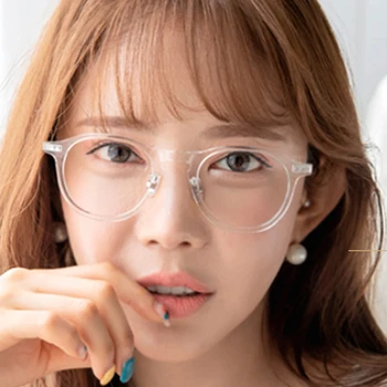 Apvalus rėmo moterims, akinių rėmeliai GM akinius COZMO Trumparegystė akinius moterims, vyrams rėmo Akiniai Skaitymui Paprasto stiklo akiniai