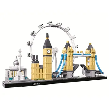 Architektūros Panoramą Kolekciją Londono Miesto Blokai Kit Plytų Rinkiniai Klasikinis Modelis Vaikams, Žaislai Vaikams, Dovana