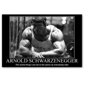 Arnoldas Schwarzeneggeris Plakatas Įkvepiantį Citata Fitneso Sienos Nuotrauka Šilko Ar Drobės Tapybos Namų Decor30*45cm 40*60cm 50*75cm