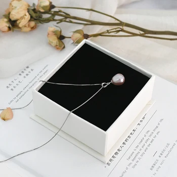 ASHIQI Nekilnojamojo natūralių gėlavandenių perlų 925 sterlingas sidabro pakabukas karoliai, papuošalai, juvelyrika, dovanos moterims