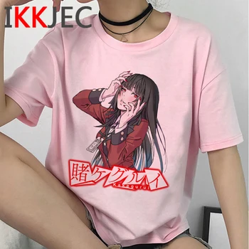 Asmenybė Tamsiai Japonų Anime Kakegurui Marškinėliai Harajuku Grafinis Grunge T-shirt Hip-Hop Unisex Marškinėlius Streetwear Viršuje Tees Vyras