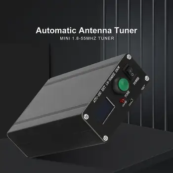 ATU-100 1.8-55MHz Auto-tuner 100W AUTO TUNER, Automatinė Antena, Radijo Imtuvas Mini 0.91 OLED + Metalas Atveju +1350MA Baterija