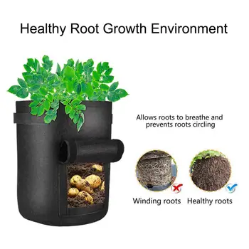 Augalų Auga Krepšiai Neaustiniai Audiniai Puodą, Sodo Daržovių, Bulvių Sodinamoji Maišeliai Augti Bulvių Maišus