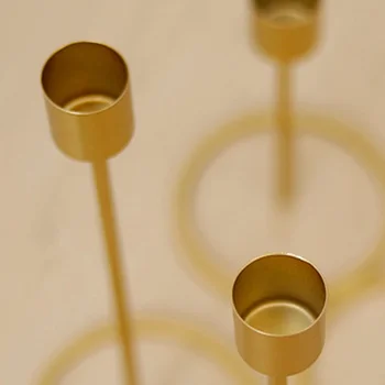 Auksas Vieną Galvos Žvakių Laikiklis Geležies 3D Geometrinis Žvakidė Romantiškas Stalo Dekoro Kūrybos Namuose Vestuvių Dekoravimas