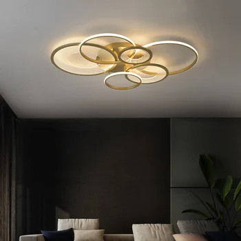 Aukso Modernios LED Lubų Šviesos, Miegamojo Kambarį blizgesio de plafond Blizgesio Avize LED namo Lubų lempos Apšvietimo įrenginiai