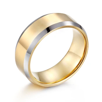 Aukso Spalvos Mėgėjai Žiedas Kokybės Volframo Karbido Vestuvės Vestuvinis Žiedas skirta Moterims ir Vyrams, Pora Aljanso Žiedas