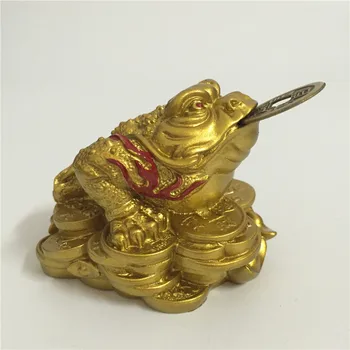 Aukso Tris Atkarpas, Rupūžė Statulos Feng Shui Pasisekė Dovanos Kinijos Buda Monetos Varlė Gyvūnų Statulos, Skulptūros, Namų Puošybai