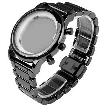 Aukštos kokybės keramikos watchband ir atveju AR1507 AR1509 serijos riešo juostos juodos Greito atleidimo vyriška apyrankė