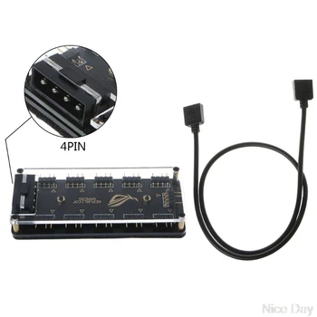 AURA SYNC 5V 3-pin RGB 10 Stebulės Splitter SATA Maitinimo Adapteris MSI, GIGABYTE A SUS A15 20 Dropship