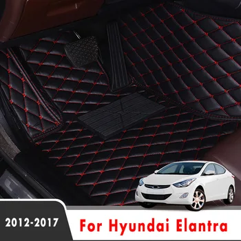 Automobilio Grindų Kilimėliai Hyundai Elantra. 2016 M. 2017 M. 2013 2012 Custom Auto Interjero Aksesuarų, Odos, Kilimas, Kilimas Apdaila