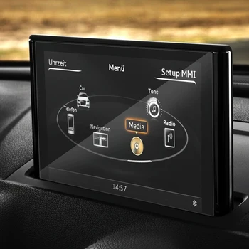Automobilio Stilius Audi Q2 2017-Dabartinė GPS Navigacijos Ekrano Plėvelė prietaisų Skydelio Ekranu Kino Klimato Kontrolės Kino Lipdukas