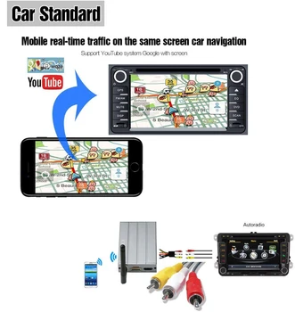 Automobilių Belaidžio WiFi Ekranas Raktą HD Audio Video Adapteris Automobilinis GPS Navigacijos Ekrano Atvaizdavimas Lauke 