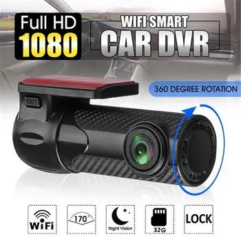 Automobilių DVR Naktinio Matymo Brūkšnys Kamera, Diktofonas WiFi Brūkšnys Cam Mini WIFI, Automobilių DVR Kamera 170° Plataus Kampo & HD 1080P vaizdo Kamera, Diktofonas