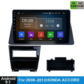 Automobilių GPS radijas Android 9.1, tinka Honda Accord8 2008-2013 m. radijo, navigacijos, multimedijos DVD grotuvas, pilno kontakto unit10.1inch