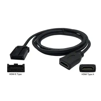 Automobilių HDMI type E tipo Kabelis HDMI Lizdas Moterų ir Vyrų Adapteris Automobilių Skaitmeninės TV HD Ekranas, GPS Video Grotuvas HDMI Automobilių Naudojimo Kabeliai