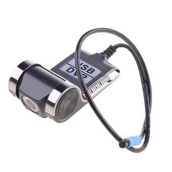 Automobilių Paslėptas Naktinio Matymo USB Vairavimo Diktofonas, Loop Įrašymo Elektroninės Šunų Greičio Matavimo ADAS 1080P Brūkšnys DVR Kamera