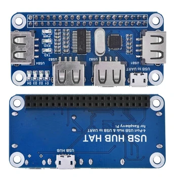 Aviečių Pi 4 Port USB HUB SKRYBĖLĘ RPi 0 Usb Hub Skrybėlę Pratęsimo Valdybos USB UART Serijos Derinimą Aviečių Pi 3B/Nulis/Nulis W