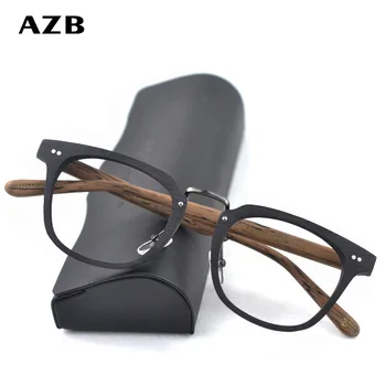 AZB Derliaus Medienos Vyrų Akinių Rėmeliai Aikštėje Recepto, Optiniai Akiniai Rėmeliai Vyrų akinių oculos de grau