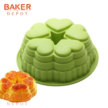 BAKER DEPO Silikono Formos didelis Tortas kepimo Gėlių Karūna, Duona, Pyragas, Bandelės Iškepti Forma 3D didelės Picos Visos bakeware 