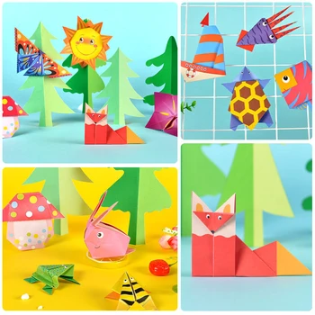 BalleenShiny Žaislai 3D 54Pages Origami, Animacinių filmų Gyvūnų Knyga Žaislas Vaikams 