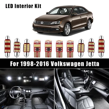 Balta Canbus Klaidų LED Lemputę Interjero Žemėlapis Dome Light Kit Už VW Jetta Už Bora Už Vento 4 5 6 MK4 MK5 MK6 (1998-2016)