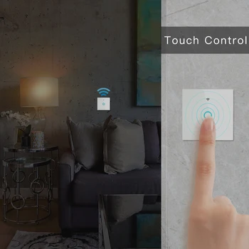Balta WiFi Smart Touch Wall Šviesos Jungiklio, Smart Gyvenimo Tuya APP Belaidžio Nuotolinio Valdymo Dirbti su Alexa Echo 