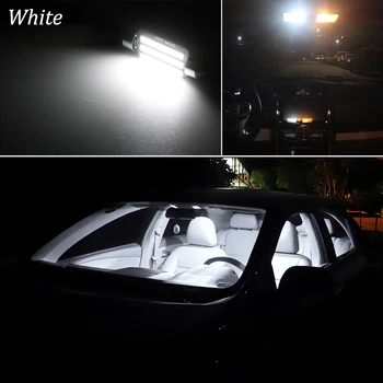 Baltos spalvos Klaidų Canbus LED vidaus apšvietimas+ Licenciją Plokštelės Lempa, Rinkinys, Skirtas 