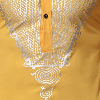 Baltosios Afrikos Suknelė Marškinėliai Vyrams Hip-Hop Dashiki Skraiste Africaine Streetwear Vyrų Afrikos Drabužius Slim Fit Long Sleeve Shirt Vyrai XXL