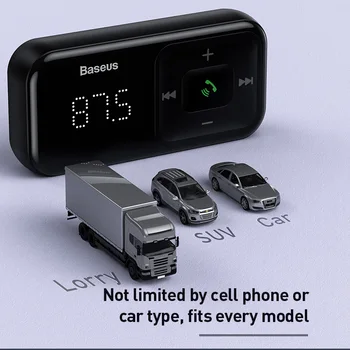 Baseus FM Moduliatorius Siųstuvas Bluetooth 5.0 FM Radijo 3.1 USB Automobilinis Įkroviklis laisvų Rankų Automobilinis Belaidžio Aux Audio FM Transmiter