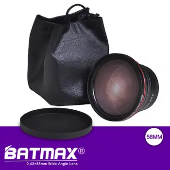 Batmax 58mm x 0.43 HD Plataus Kampo Objektyvas (w/Macro Dalis) Canon EOS Rebel 77D T7i T6s T6i T6 T5i T5 T4i T3i SL2 60D 7D 70D